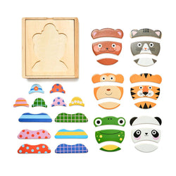 Animal Mix Up! Wooden Puzzle - Little Nomad