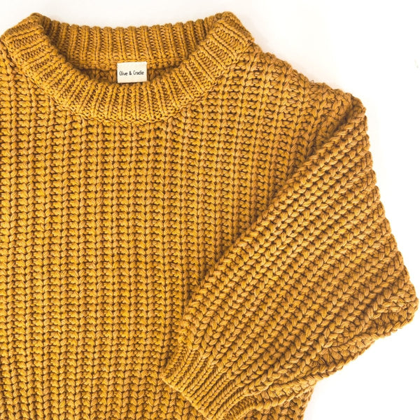 Braided Sweater | Mustard - Little Nomad