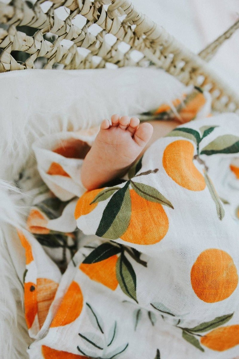 Clementine Swaddle Blanket - Little Nomad