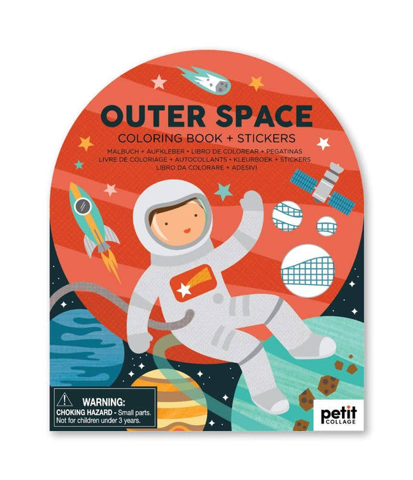 Coloring Book with Stickers Outer Space - Little Nomad