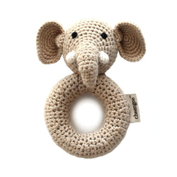 Elephant Ring Hand Crocheted Rattle - Little Nomad