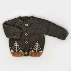 Forest Loden Cardigan Sweater: 6-12 months - Little Nomad
