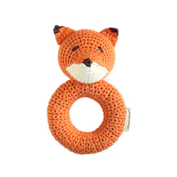 Fox Ring Hand Crocheted Rattle - Little Nomad