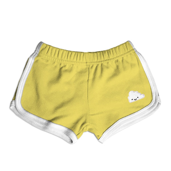 Kawaii Cloud Running Shorts - Lemon - Little Nomad