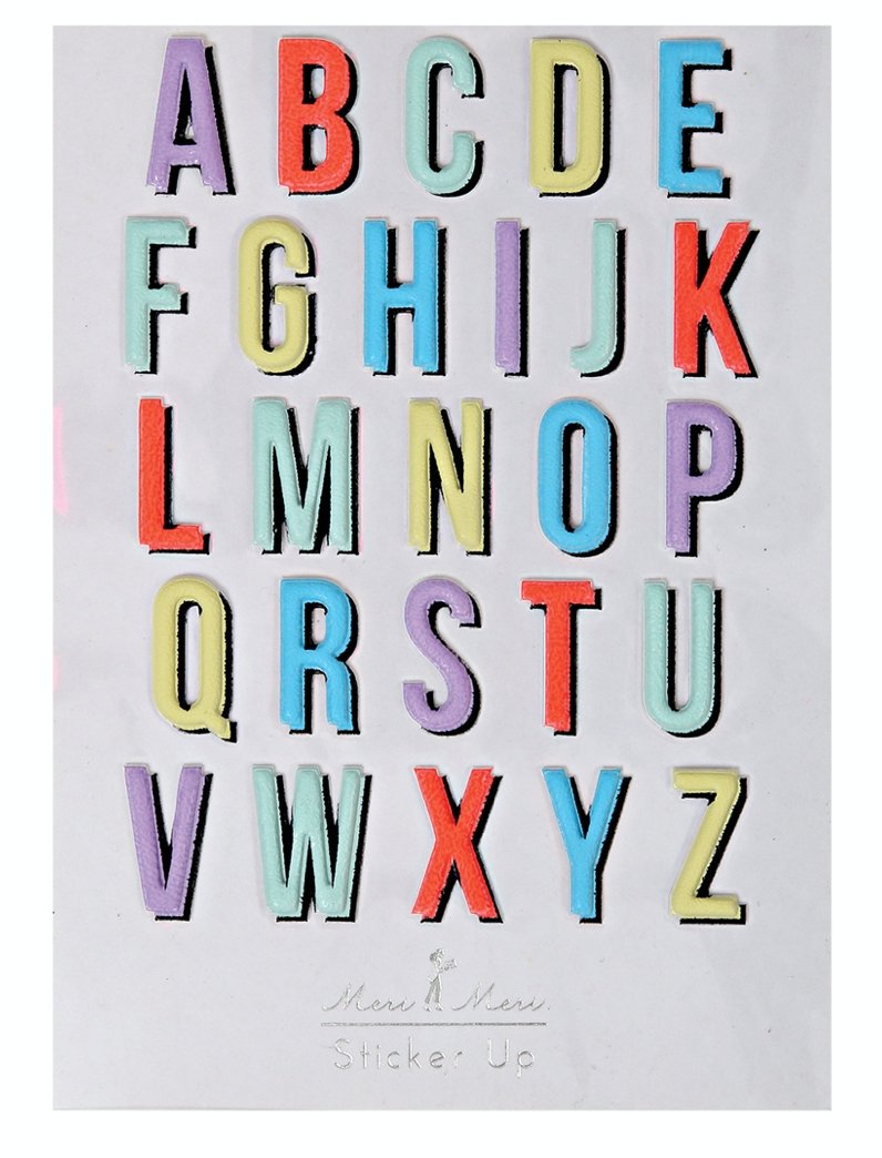 Meri Meri Alphabet Stickers - Little Nomad