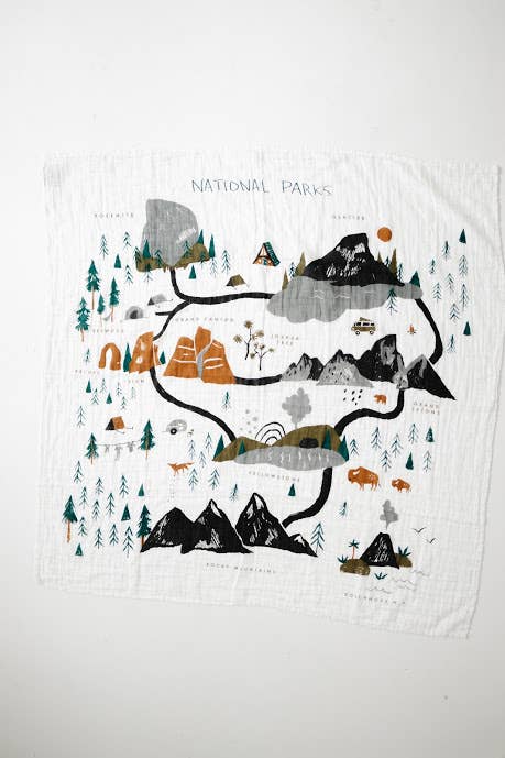 National Parks Swaddle Blanket - Little Nomad