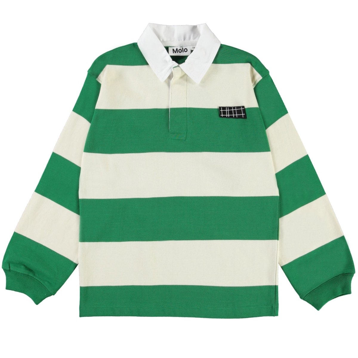 トップス mardi mercredi rugby shirt stripe gray RUGBY SHIRT STRIPE FLOWER_IVORY NAVY - MARDI MERCREDI