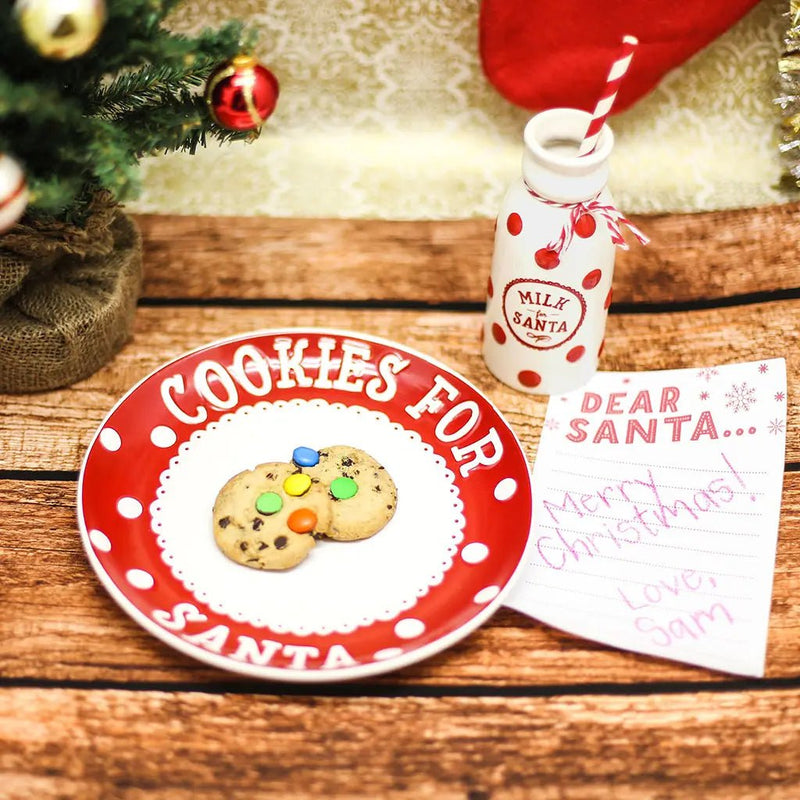 Milk and cookie clearance plate for santa
