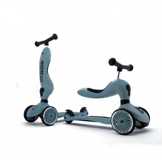 Highway Kick 1 Convertible Scooter - Steel Blue - Little Nomad