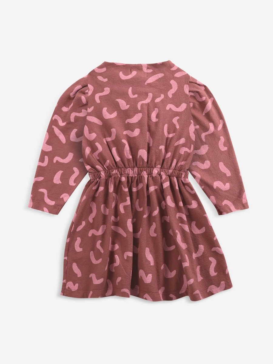 Bobo Choses - Shapes All Over Button Fleece Dress