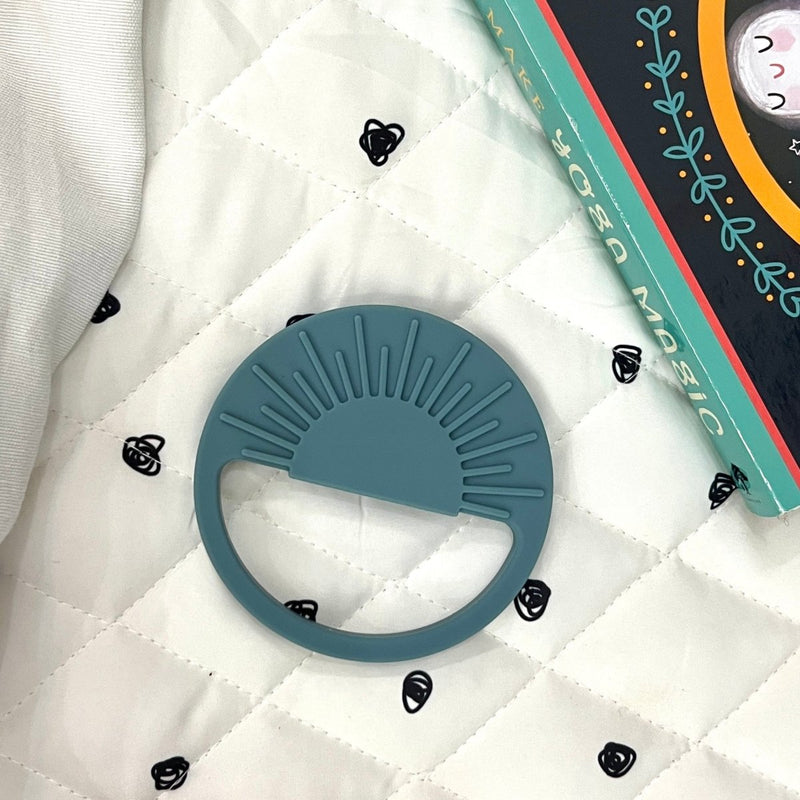 Sun Ray Baby Teether | Teal - Little Nomad