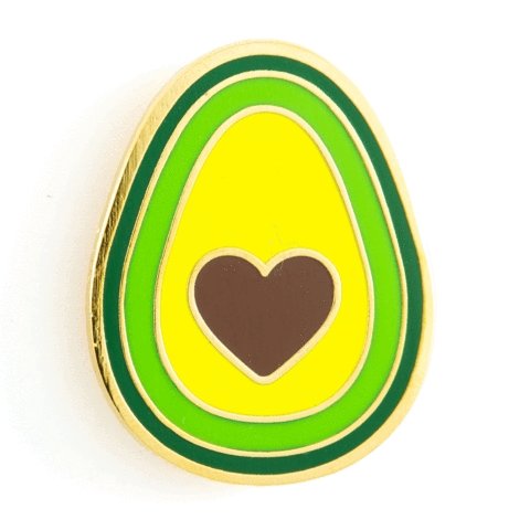 These Are Things - Avocado Heart Enamel Pin - Little Nomad