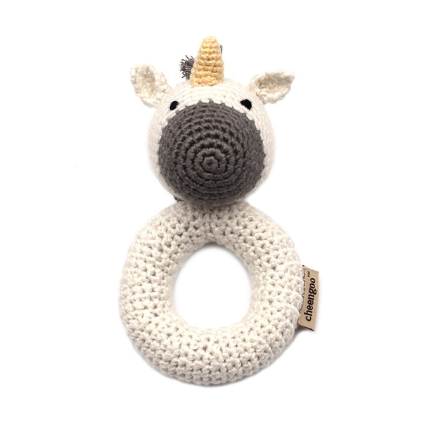 Unicorn Ring Hand Crocheted Rattle - Little Nomad