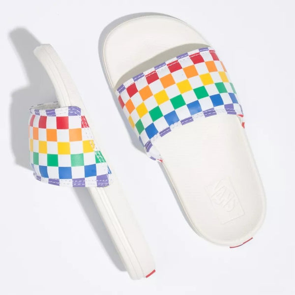Vans Slide On Sandals - Rainbow Checkerboard - Little Nomad