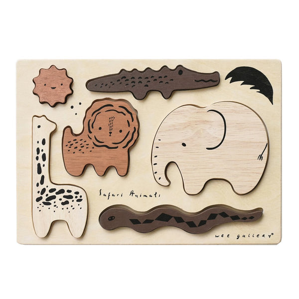 Wooden Tray Puzzle - Safari Animals - Little Nomad